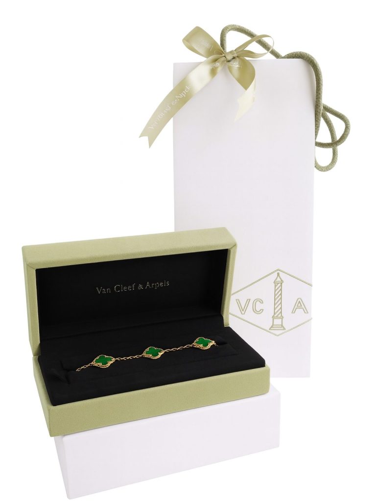 Van Cleef & Arpels — браслет зеленый малахит