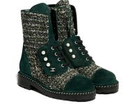 Chanel — ботинки зеленые 38/38.5/39.5