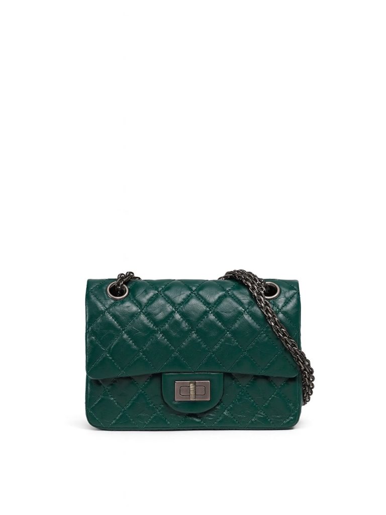Chanel — сумка зелёная 20*14*7