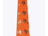 Hermès — шарф Twilly оранжевый