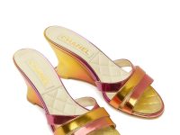 Chanel — босоножки золотой, розовый, фиолетовые 38.5