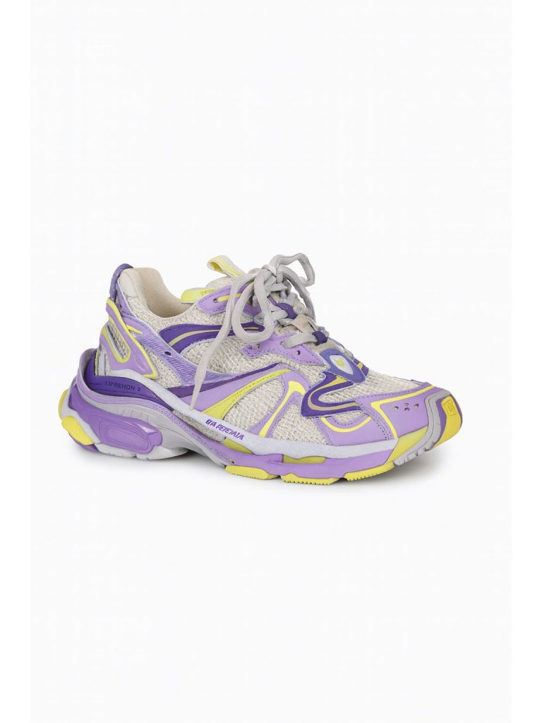 Balenciaga — кроссовки Runner 2.0 серый, фиолетовый, желтые 38