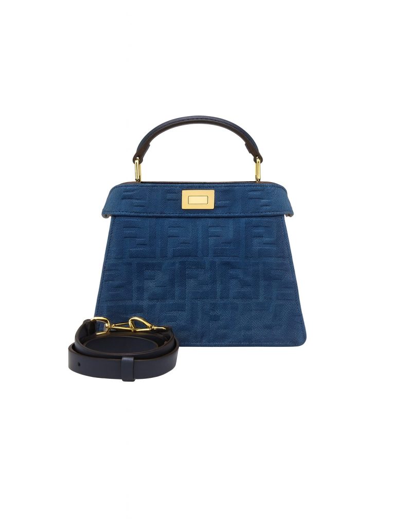 Fendi — сумка peekaboo pettite синяя