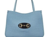 Gucci — тоут голубой рафия