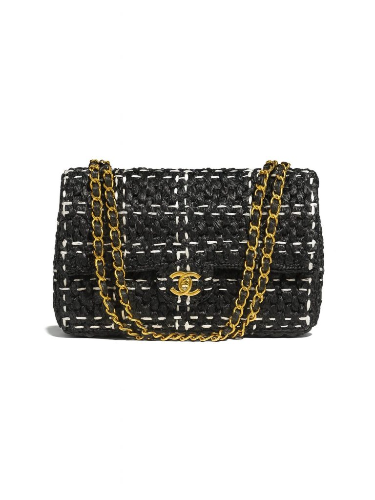 Chanel — сумка черная рафия