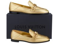 Louis Vuitton — лоферы золотые 41