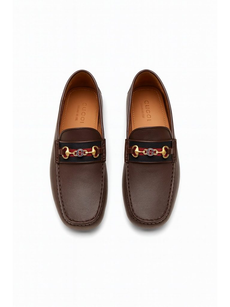 Gucci — мокасины коричневые 40/42