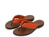 Bottega Veneta — вьетнамки оранжевый 38