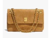 Chanel — сумка бежевая замша