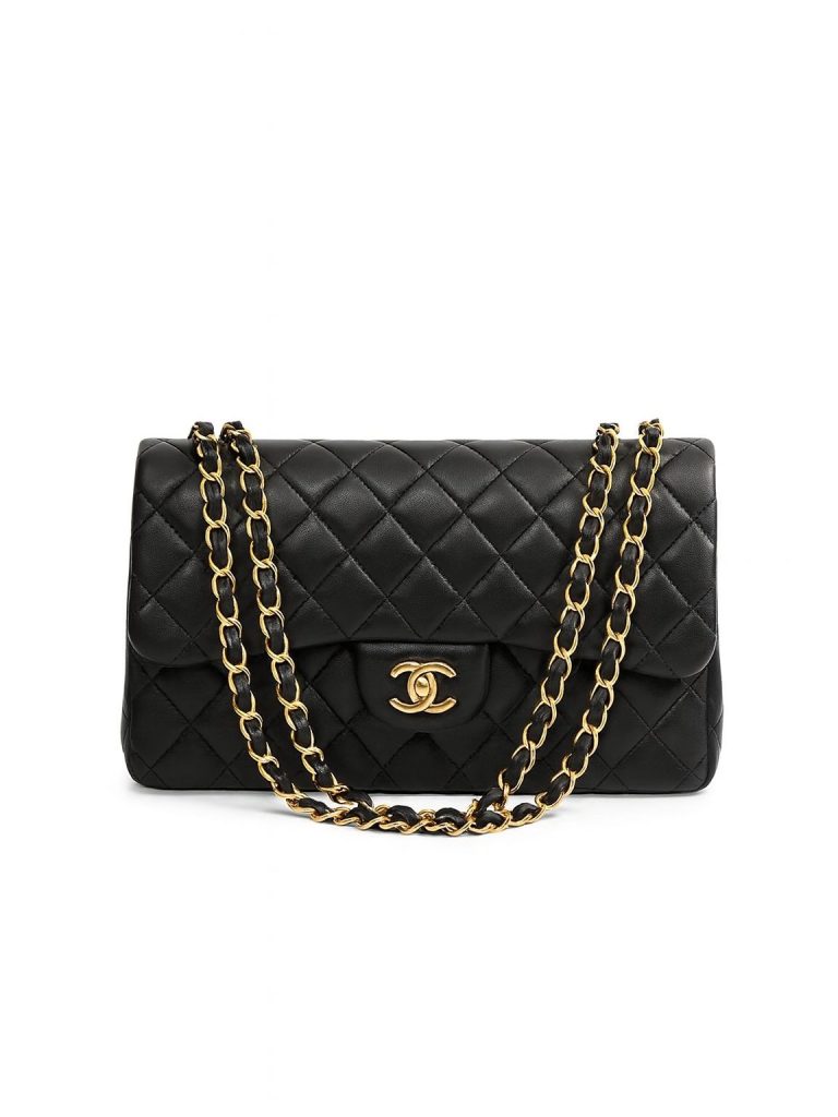 Chanel — сумка classic flap bag черная