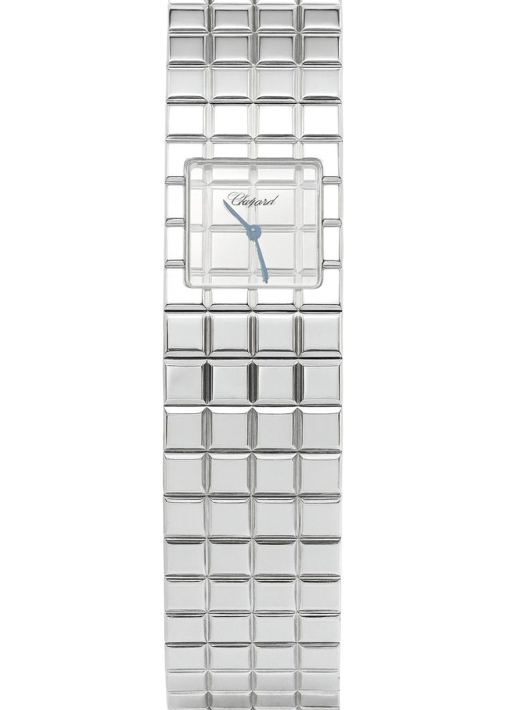 Chopard — часы Ice cube серебристые 22х22 мм