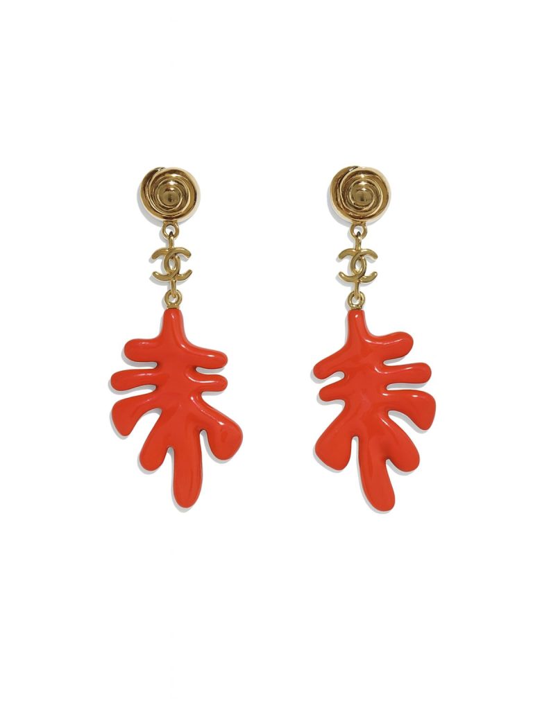 Chanel — серьги красные