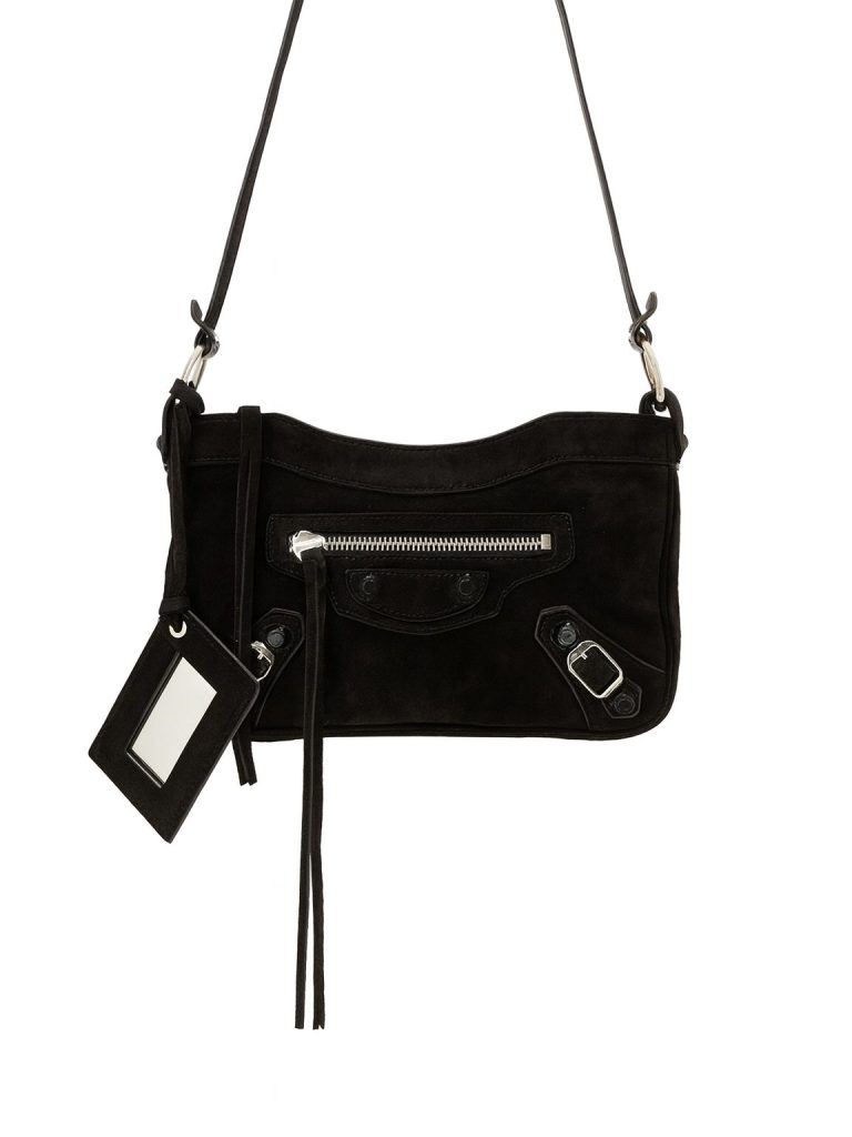 Balenciaga — сумка чёрная замша