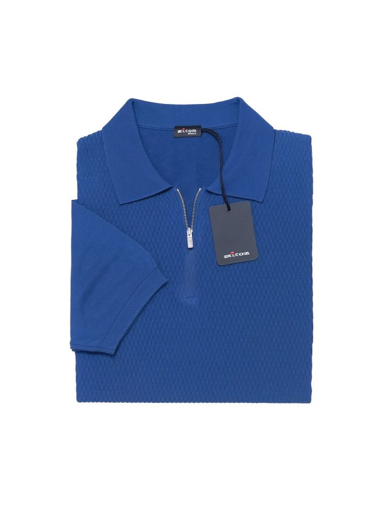 Kiton — поло синее 50/52/L
