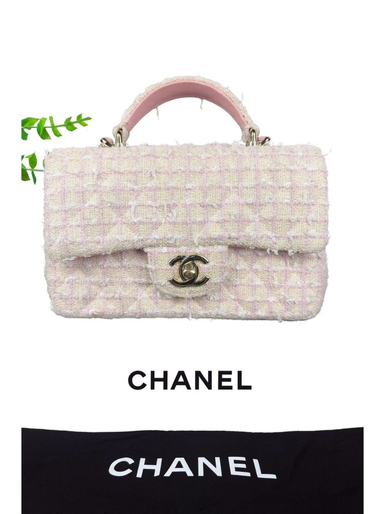 Chanel — сумка Classic Top Handle розовая