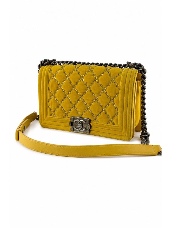 Chanel — сумка Boy жёлтая 25*16 — фото 1