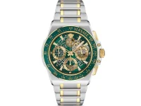 Versace часы Grecca 43 мм зелёный