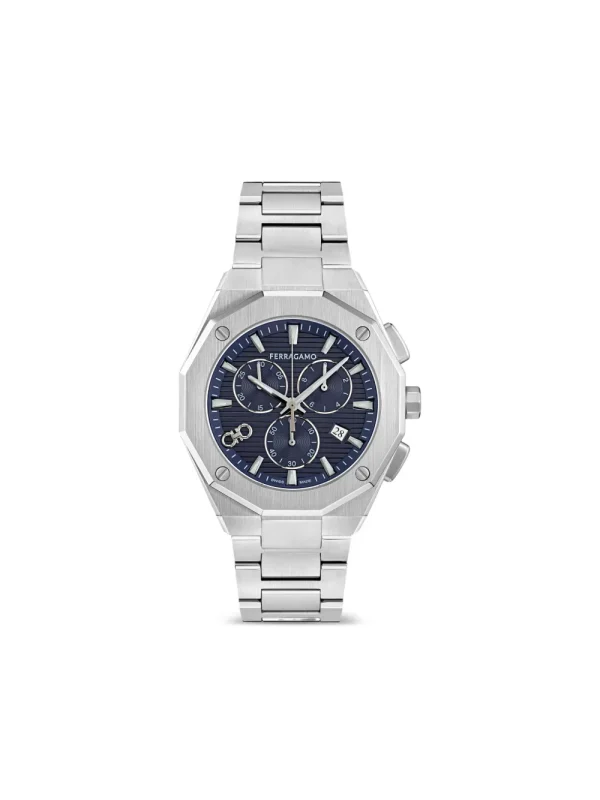 Ferragamo часы Edge Chrono 42 мм, серебряный — фото 1