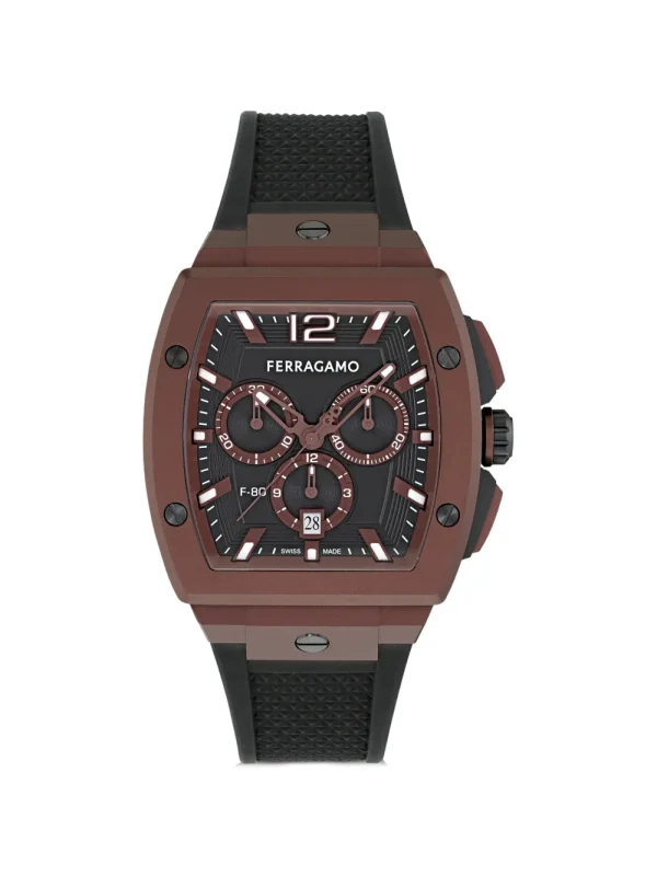 Часы Ferragamo F-80 Tonneau Chronograph 42 мм — фото 1