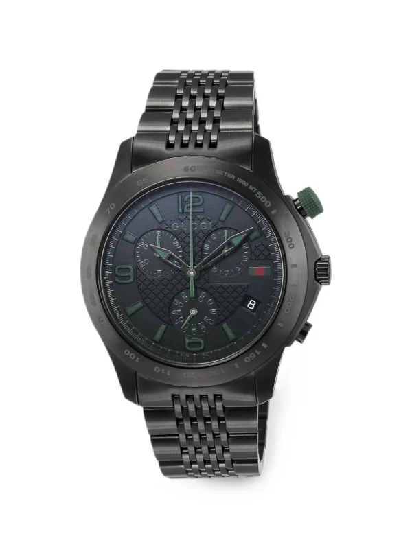 Gucci G-Timeless 44 мм, чёрные часы — фото 1