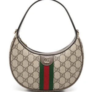 Gucci Ophidia — сумка через плечо, бежевая