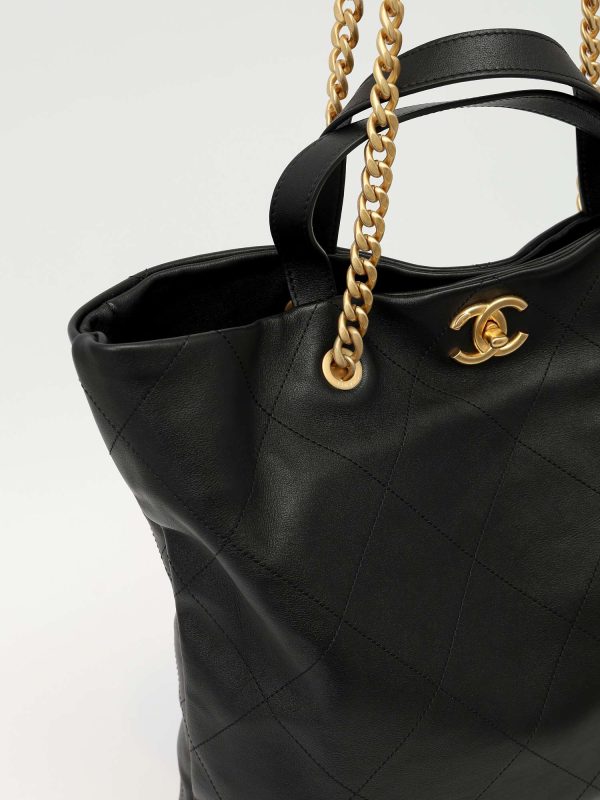 Chanel — сумка Leather Bag, чёрная — фото 7