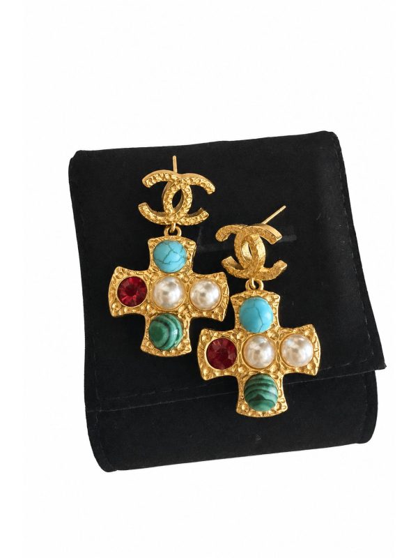 Chanel — серьги золотые №3002-1