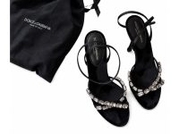 Dolce&Gabbana — босоножки Crystal Satine черные 40
