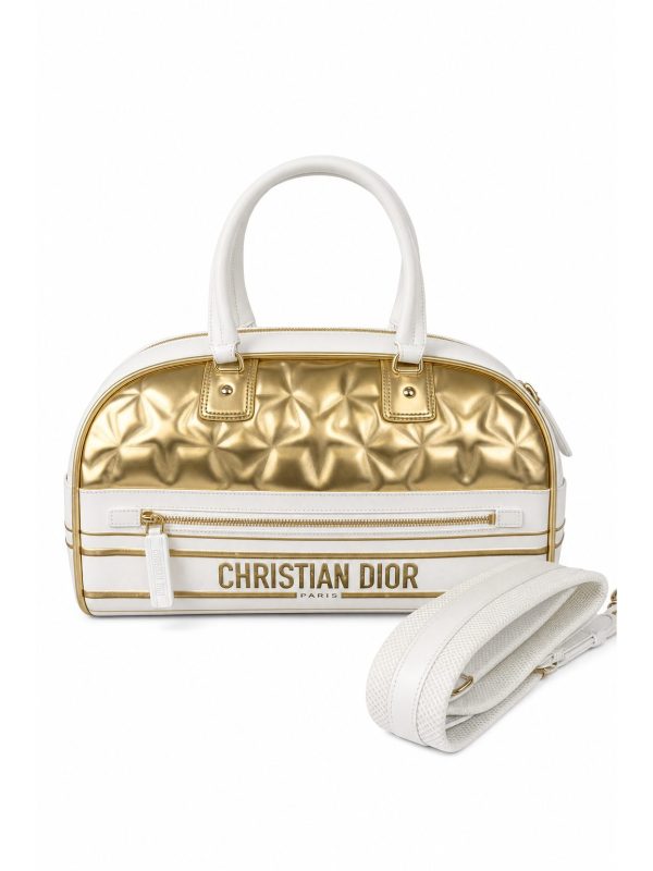 Christian Dior — сумка Vibe Zone Bowling золотой/белая — фото 1