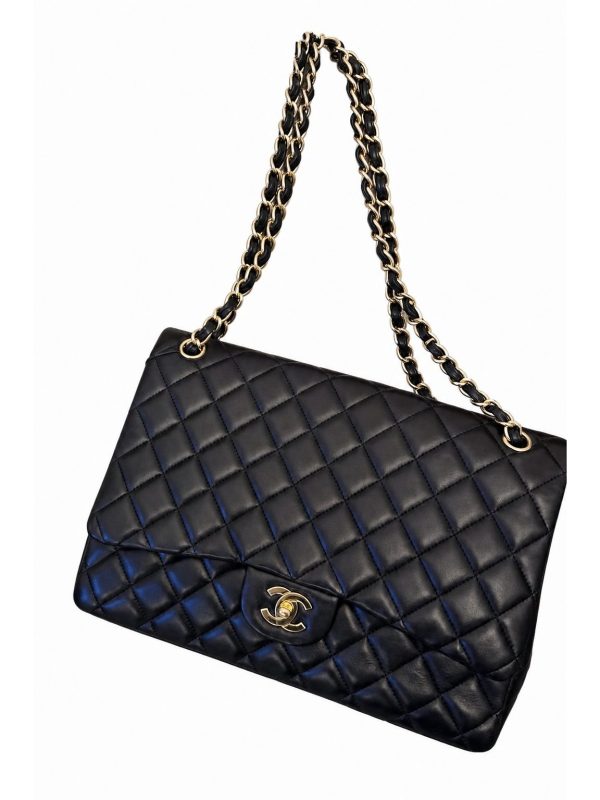 Chanel — сумка Flap Maxi черная 34 — фото 1