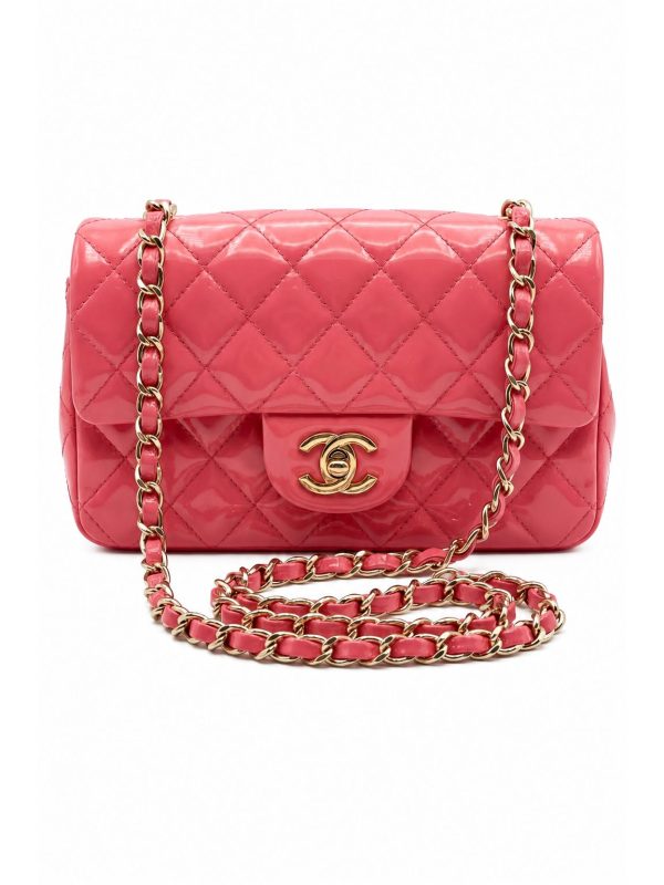 Chanel — сумка Classic Rectangular Mini розовая — фото 1