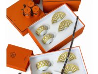 Hermès — чайный набор Soleil белый, желтый