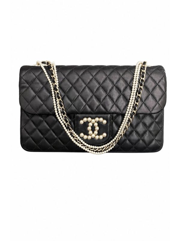 Chanel — сумка Westminster Pearl Flap черная — фото 1