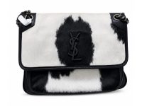 Saint Laurent — сумка Nikki черно-белая 28х20х8.5