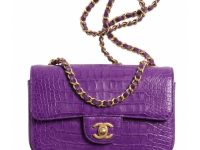 Chanel — сумка Classic Croco фиолетовая