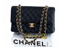 Chanel — сумка medium double flap черная весь комплект, чип