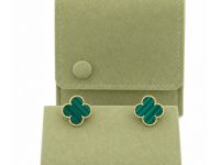 Van Cleef — серьги Magic Malachite зеленые