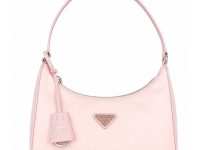 Prada — сумка розовая нейлон+кожа