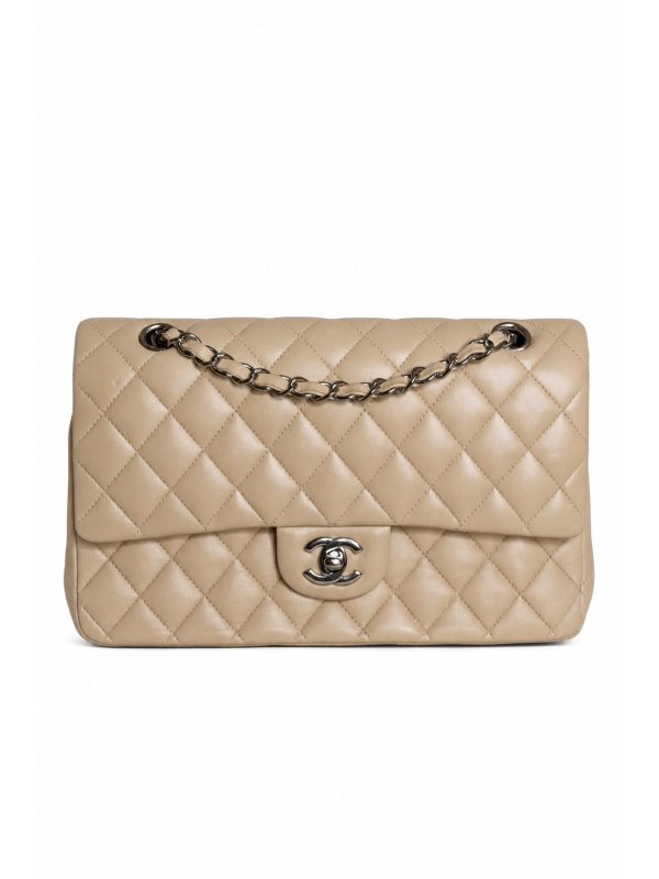 Chanel — сумка Double Flap Medium бежевая 25*15 — фото 1