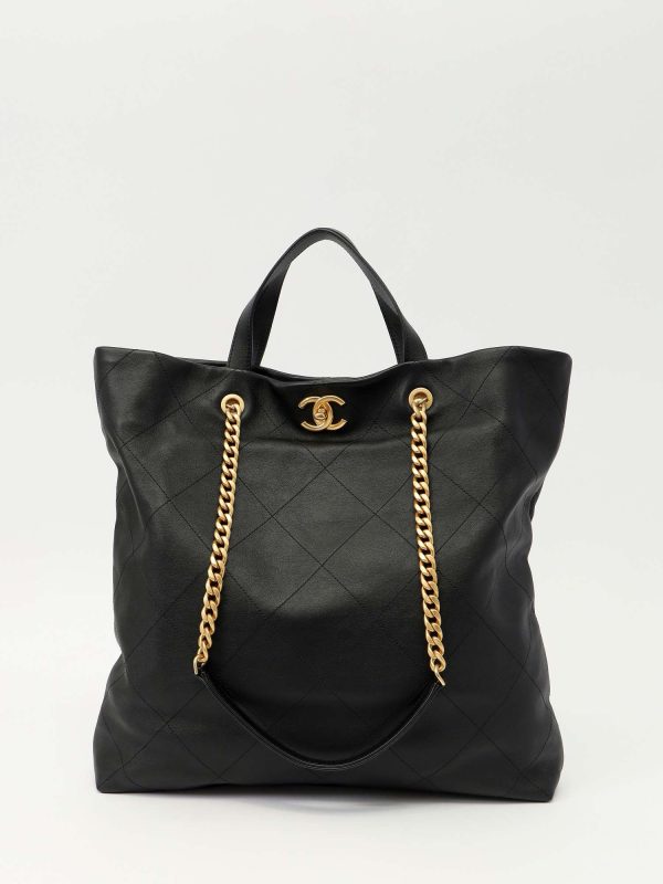 Chanel — сумка Leather Bag, чёрная — фото 1