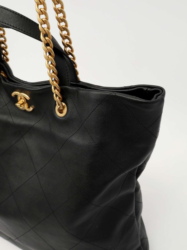 Chanel — сумка Leather Bag, чёрная — фото 8