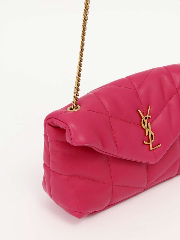 Saint Laurent — сумка Puffer, розовая — фото 8