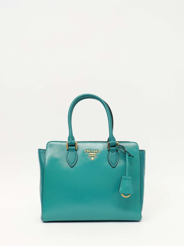 Prada — сумка Galleria, бирюзовая — фото 1