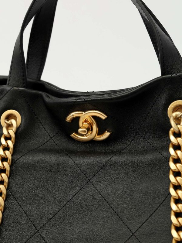 Chanel — сумка Leather Bag, чёрная — фото 6