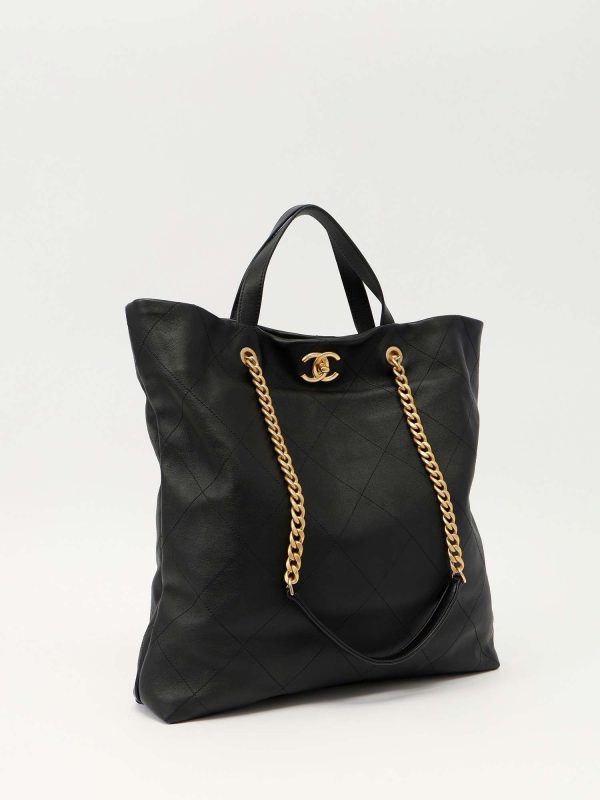 Chanel — сумка Leather Bag, чёрная — фото 3