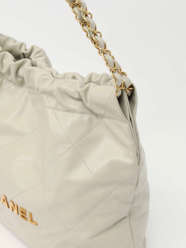 Chanel — сумка 22, серая — фото 7