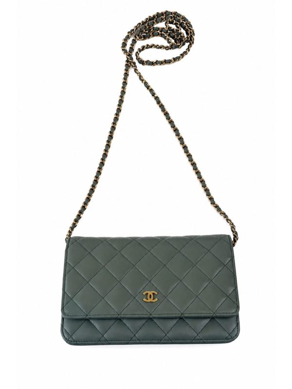 Chanel — сумка Woc зеленая 19х12 — фото 1