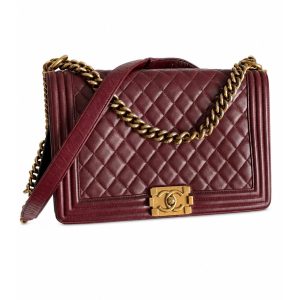 Chanel — сумка Boy бордовая