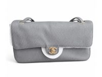 Chanel — сумка DOUBLE FLAP серая 32