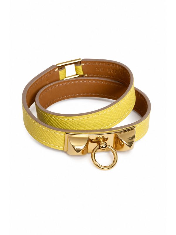 Hermès — браслет Rivile double tour желтый — фото 1